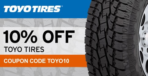 10% off Toyo tires March, 2018