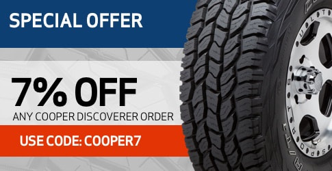 Cooper tires coupon code for January 2019