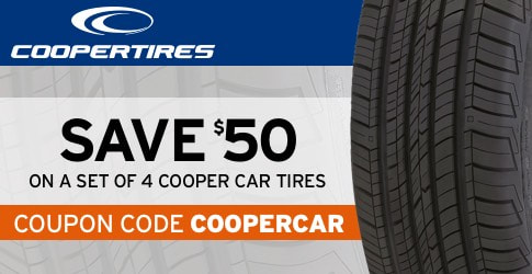 Cooper car tires coupon code for February, 2018