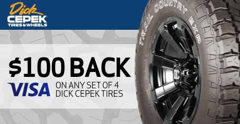 Dick Cepek tire rebate for February and March 2019