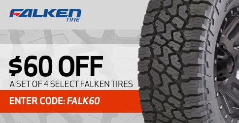 Falken tires coupon code for February 2019