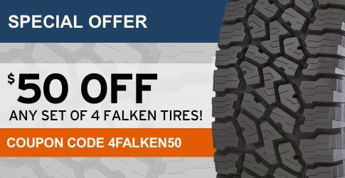 Falken tires coupon code for February, 2018