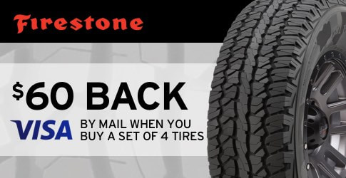 Firestone tire rebate March, 2018