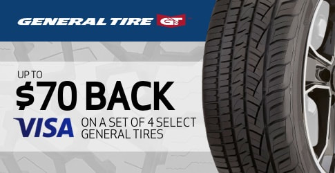 General Tire rebate for March 2021 with TireBuyer.com