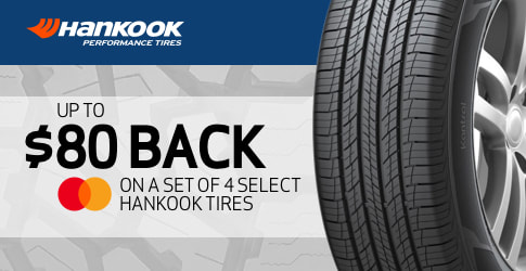 Hankook tire rebate for August 2020 with TireBuyer.com