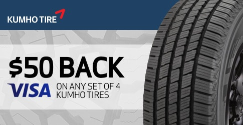 Kumho tire rebate for October 2018