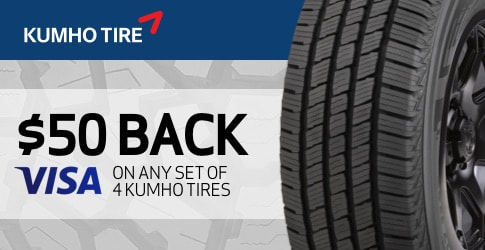 Kumho tire rebate for August and September 2019