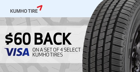 Kumho tire rebate for September 2018