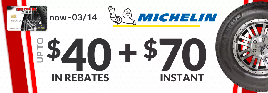 Michelin tire rebate for March 2021 with Discount Tire Direct