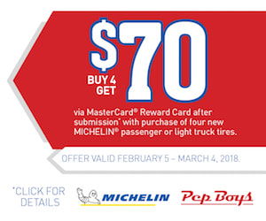Michelin Rebate with Pep Boys