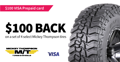 Mickey Thompson tire rebate for April 2021