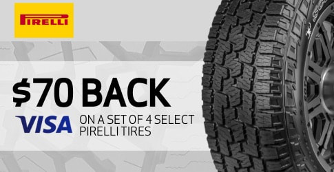 Pirelli tire rebate for November 2020 with TireBuyer.com
