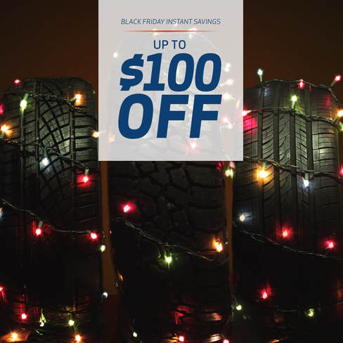 Black Friday tire deals, up to $100 off