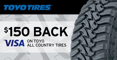 Toyo Open Country rebate March-April 2018