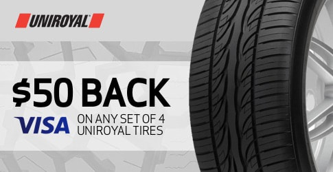 Uniroyal tire rebate for August 2019