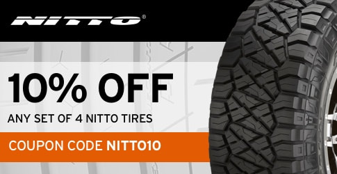 10% off Nitto Tires coupon code for August 2018