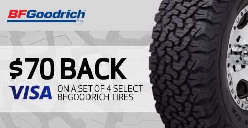BF Goodrich tire rebate for September 2018