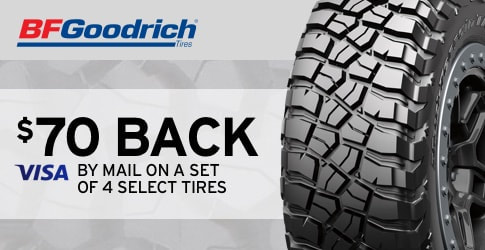 BF Goodrich tire rebate July 2018