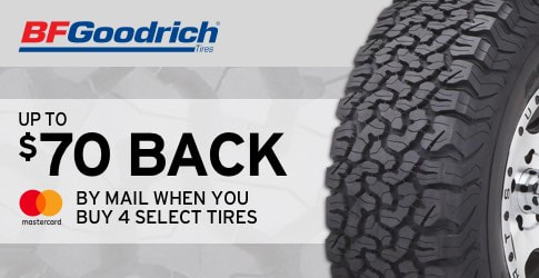 BF Goodrich tire rebate May 2018