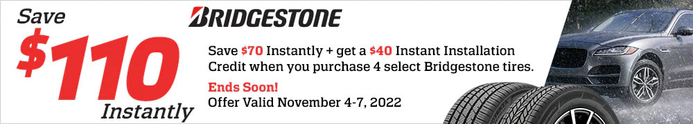 Bridgestone tire deal for November 2022 with Tire Rack