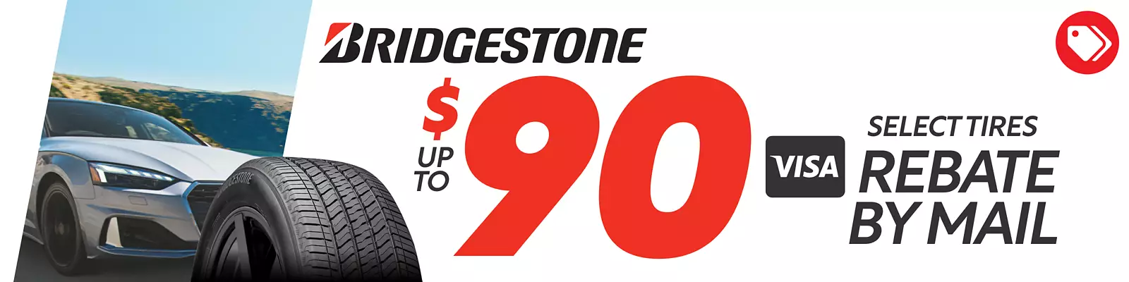 Bridgestone tire rebate for April 2022 with Discount Tire Direct