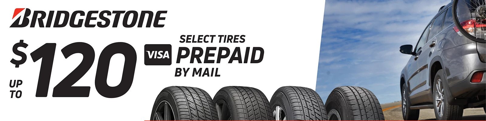 Bridgestone tire rebate for July 2021 with Discount Tire Direct