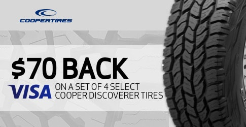 Cooper Discoverer tire rebate for August 2019