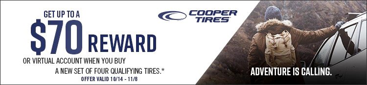 Cooper tire rebate for November 2021 with Tire Rack