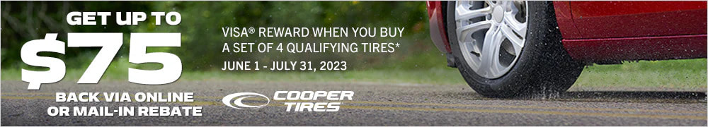 Cooper tire rebate for July 2023 with the Tire Rack