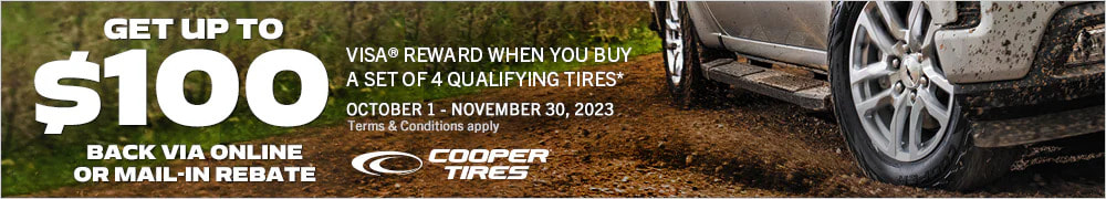 Cooper tire rebate for November 2023 with Tire Rack