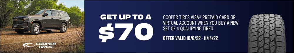 Cooper tire rebate for October 2022 with Tire Rack