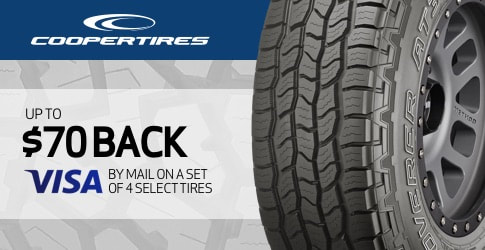 Cooper tires rebate for November 2020 with TireBuyer.com