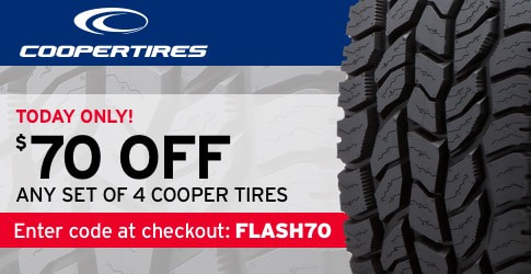 Cooper Tires coupon code flash sale