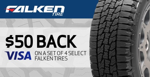 Falken tire rebate for January 2020 with TireBuyer.com