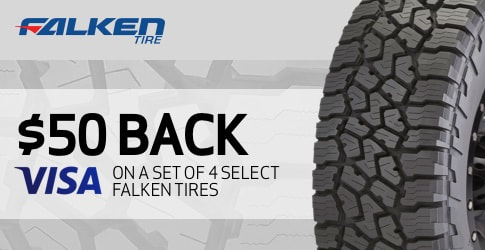 Falken tire rebate for October 2018