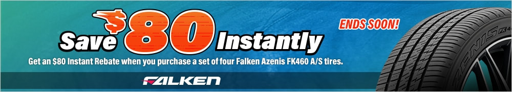 Falken tire discount for March 2023 with the Tire Rack