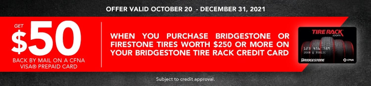 Firestone and Bridgestone tire rebates for December 2021 with the Tire Rack