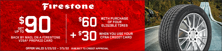 Firestone tire rebate for June 2022 with Tire Rack