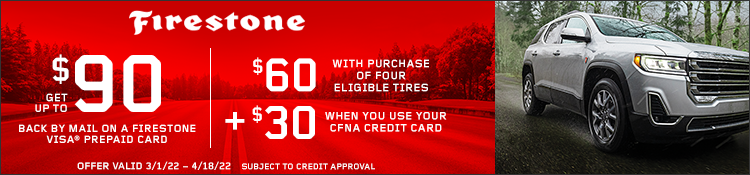 Firestone tire rebate for March 2022 with Tire Rack