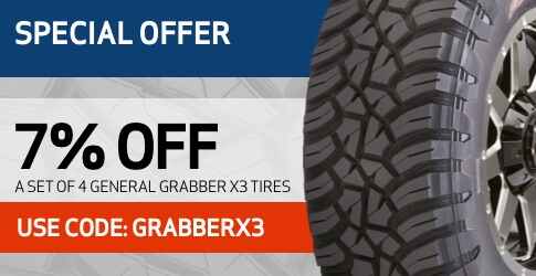 General Grabber X3 tire coupon code for October 2019