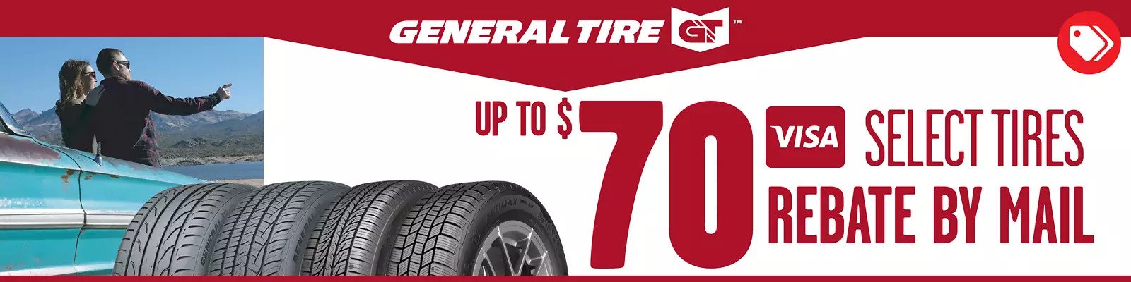 General tire rebate for April 2022 with Discount Tire Direct