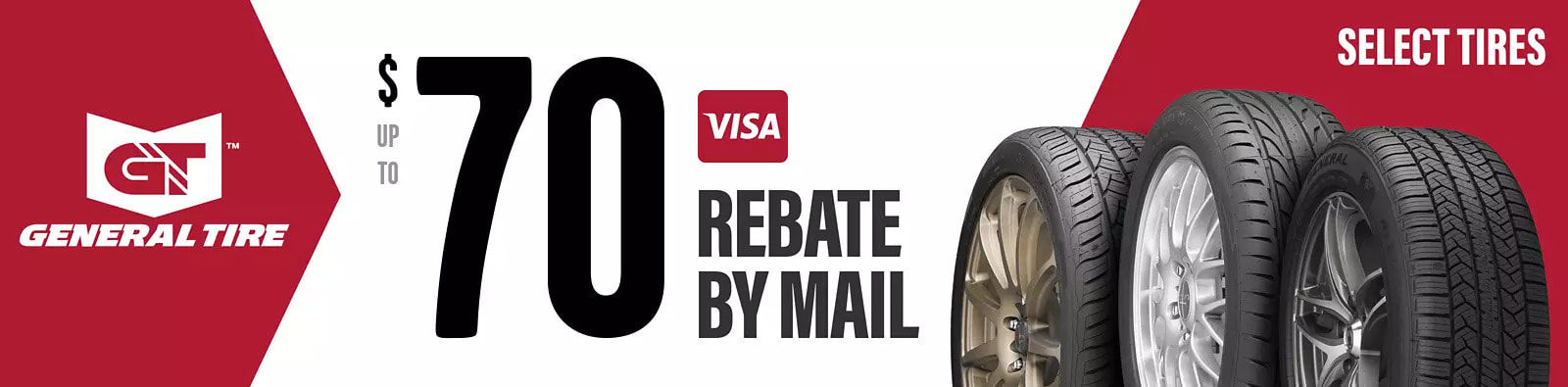 General tire rebate for March 2023 with Discount Tire Direct