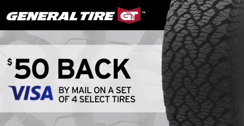 General tire rebate May-June 2018