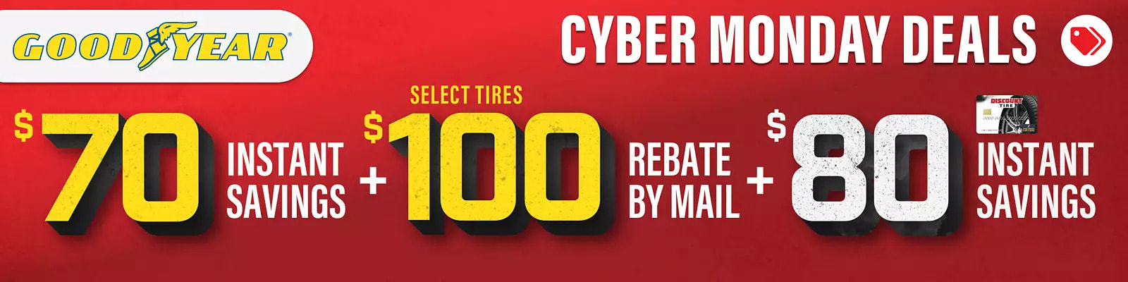 Goodyear tire rebate for December 2021 with Discount Tire Direct