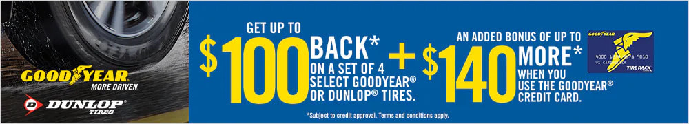 Goodyear tire rebate for December 2022 with Tire Rack