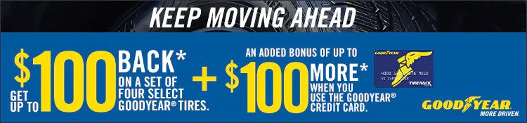 Goodyear tire rebate for February 2022 with Tire Rack