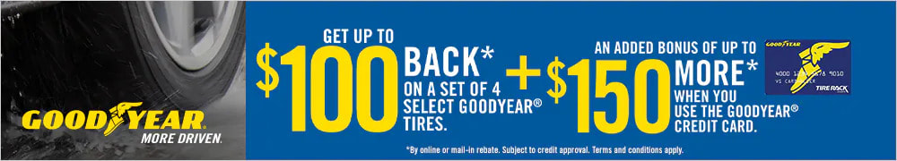 Goodyear tire rebate for November 2023 with Tire Rack