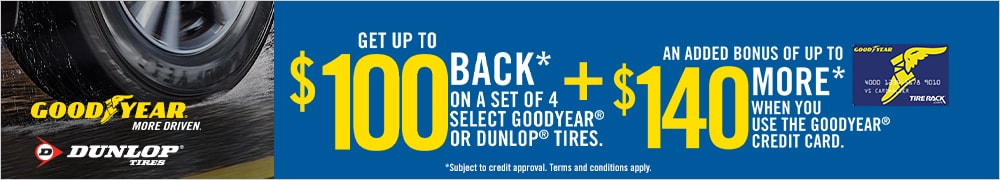 Goodyear tire rebate for October 2022 with Tire Rack