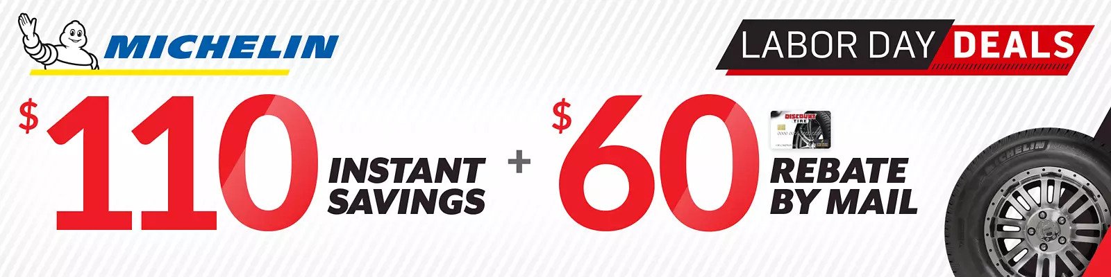 Michelin tire rebate and discount for September 2021 with Discount Tire Direct