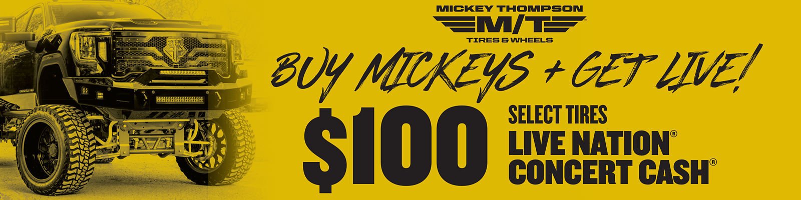 Mickey Thompson tire rebate for July 2021 with Discount Tire Direct